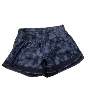 Athleta Blue Tie Dye Athletic Running Shorts